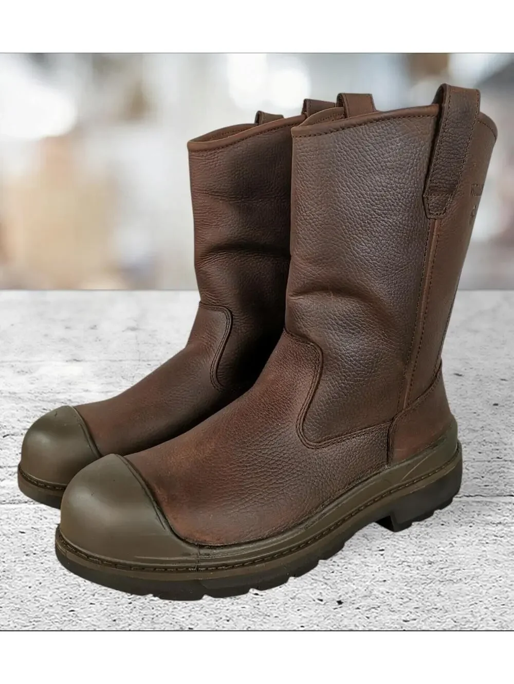 WOLVERINE Men's Crawford WPF Steel Toe Safety Boots, Brown Leather, 13 M, W04664